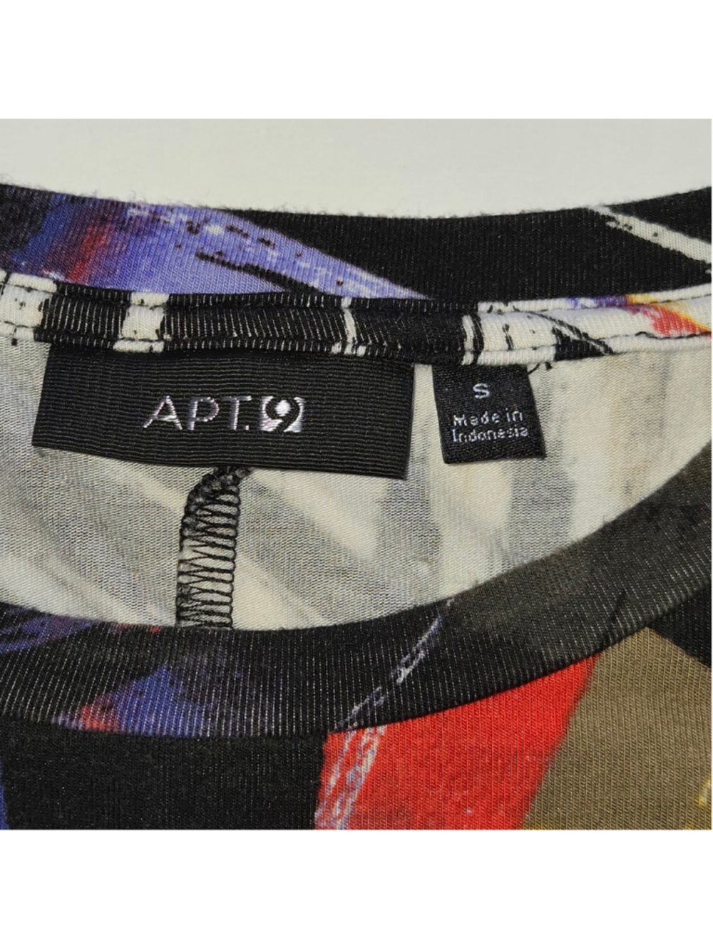 APT. 9 Womens Bodycon Midi Black Multi-Color Abstract Sleeveless Dress Sz S - Picture 3 of 8